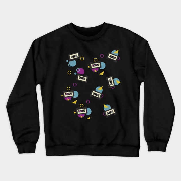 80's Retro Cassette Tape Retrowave Crewneck Sweatshirt by edmproject